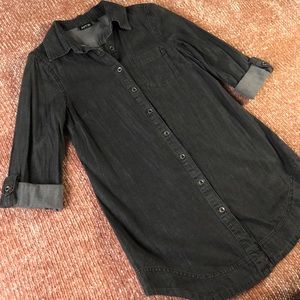 Dark Denim Button Down Shirt